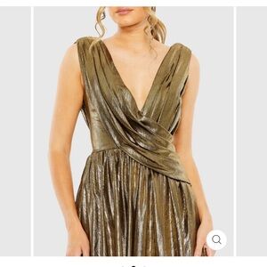 BRAND NEW WITH TAGS MAC DUGGAL SLEEVELESS COWL DETAIL A LINE MINI DRESS